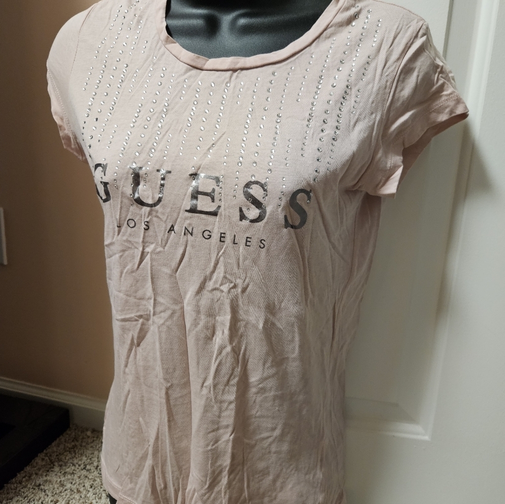GUESS Embellished Rhinestone Tee - Picture 7 of 10